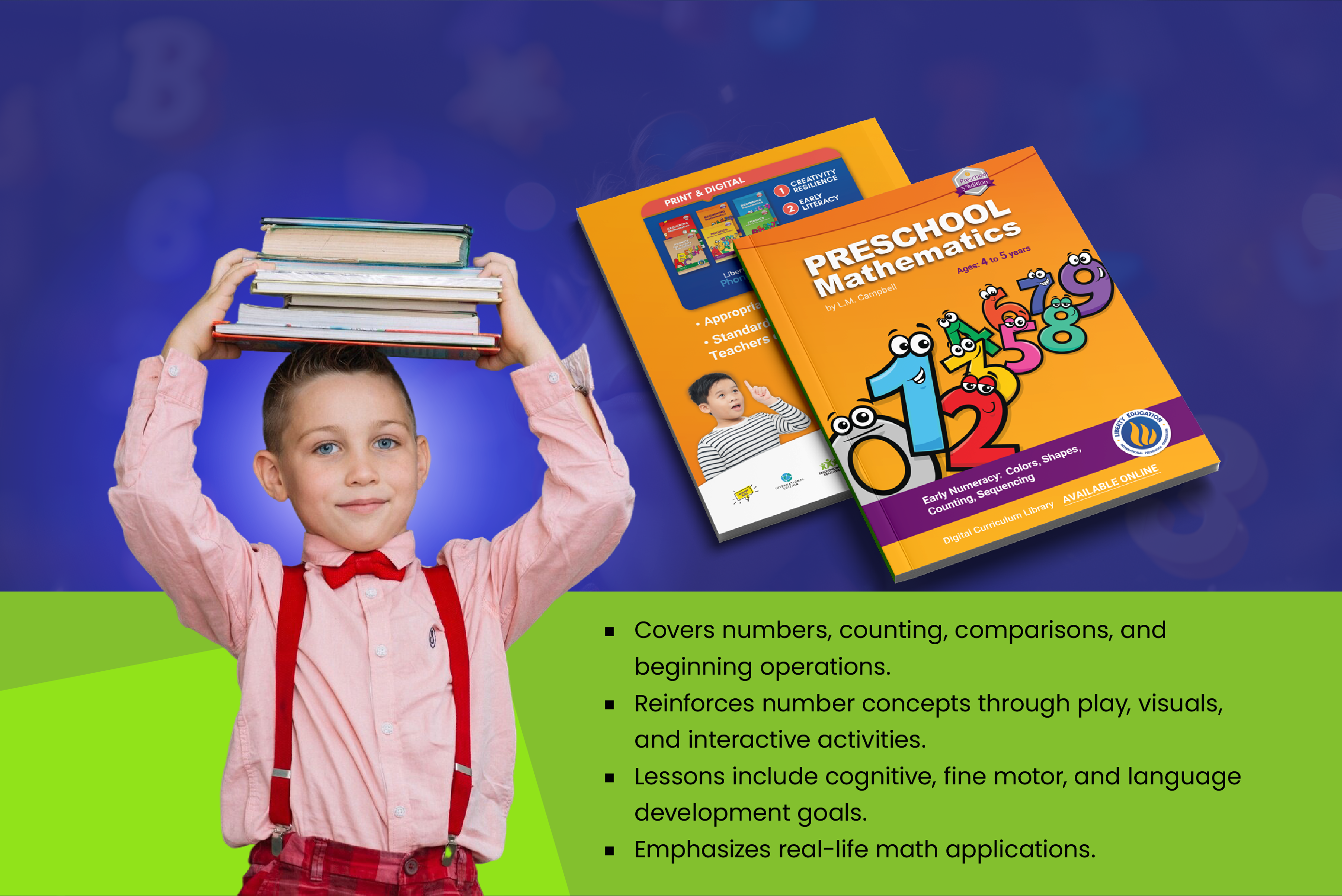 Liberty Education's preschool math curriculum, for Liberty International School. 