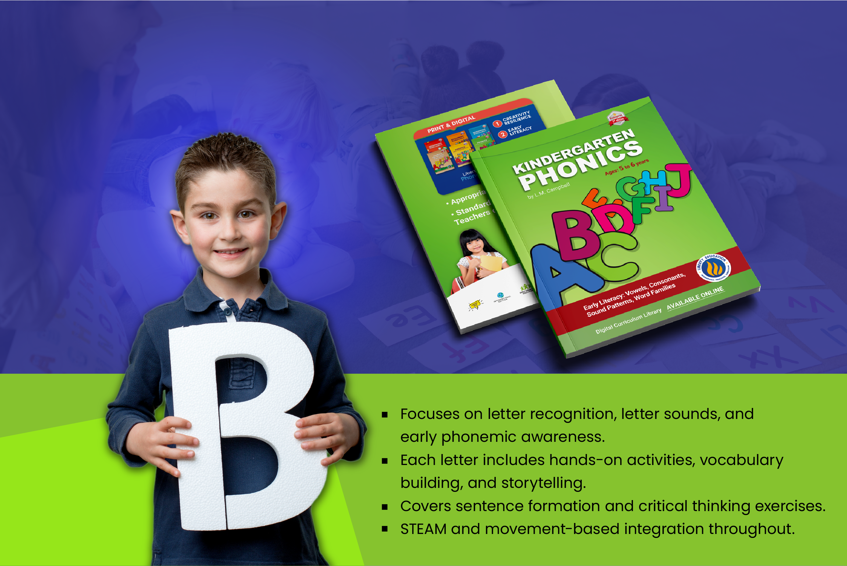 Kindergarten Phonics by Liberty Education.  